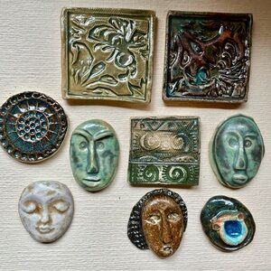 Lot -C10…Handcrafted Ceramic Art Tiles